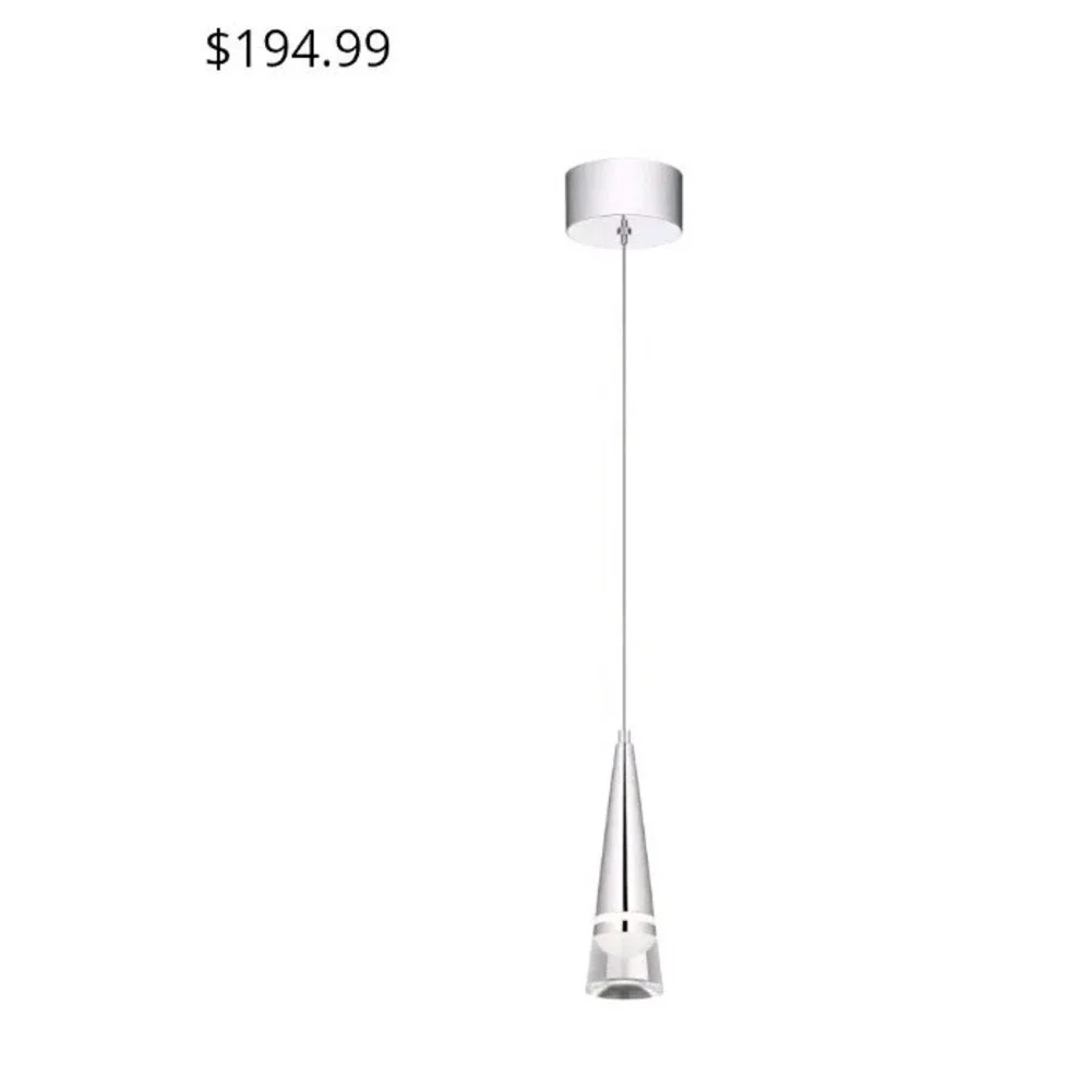 ELAN - Venzano 84006 - LED Contemporary Pendant Light - Chrome New